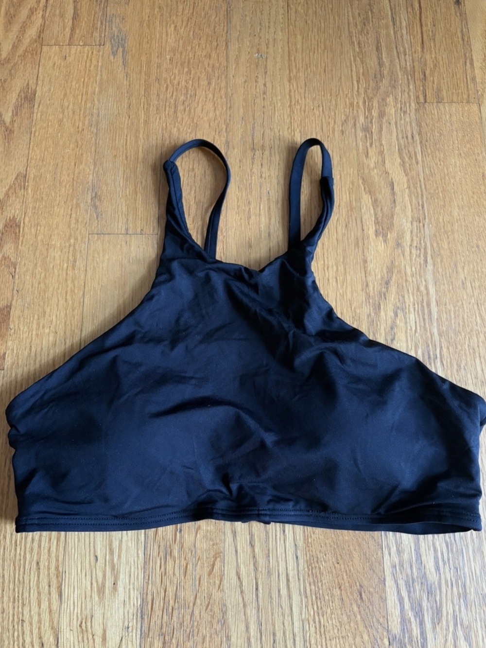 NEW Sunn Lab Strappy Back Swim Top w/ Padding Comfortable Support Black M Medium